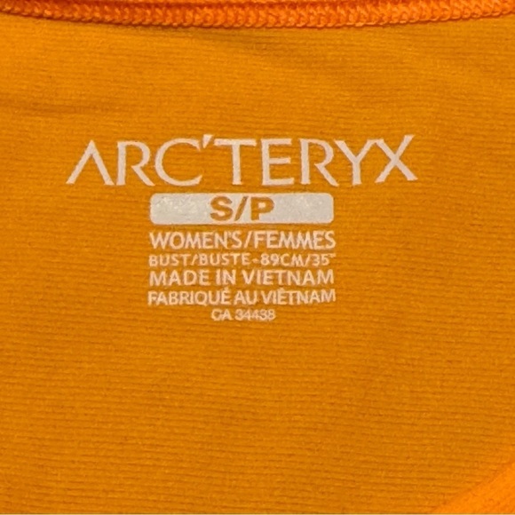 Arc’teryx -Motus Crew LS Women's Size S/P Womens Function Shirt Color Orange - Picture 6 of 9